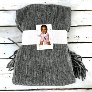 NEW/NWT Express Gray Knit Scarf & Gloves Set Winter Gift